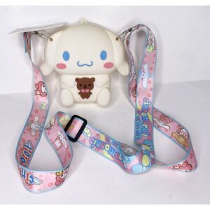 Rumi Sanrio Cinnamoroll Crossbody Small Silicone Bag White Pink New‎ Read
